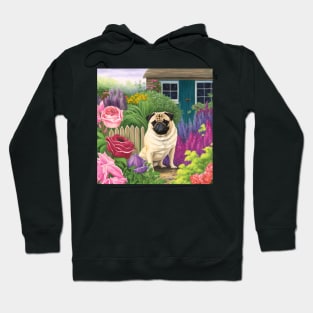 Pugsley amongst the blooms Hoodie